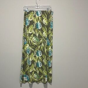 Chico Green Floral Skirt, Size 1 M/8